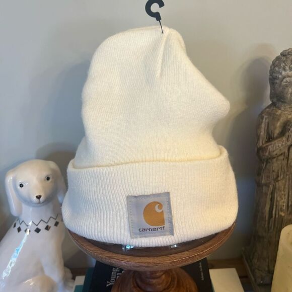 NWOT Carhartt white acrylic Unisex Beanie Hat. Winter. - Picture 1 of 4